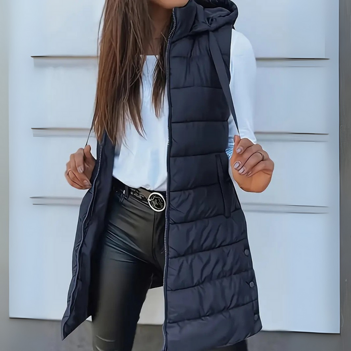 Mitchelle™ Casual Long Sleeveless Puffer Vest