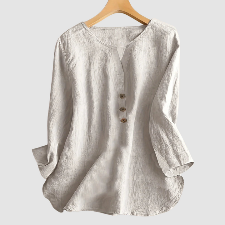 Melisa™ Casual Cotton & Linen Blouse