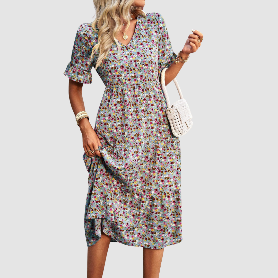 Thalia™ V-Neck Floral Dress