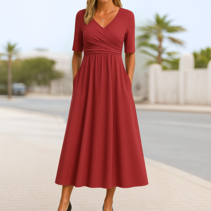 Willow | Women's Elegant Wrap Midi Summer Dress