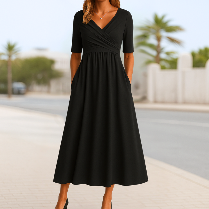 Willow | Women's Elegant Wrap Midi Summer Dress