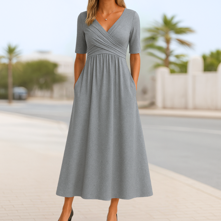 Willow | Women's Elegant Wrap Midi Summer Dress
