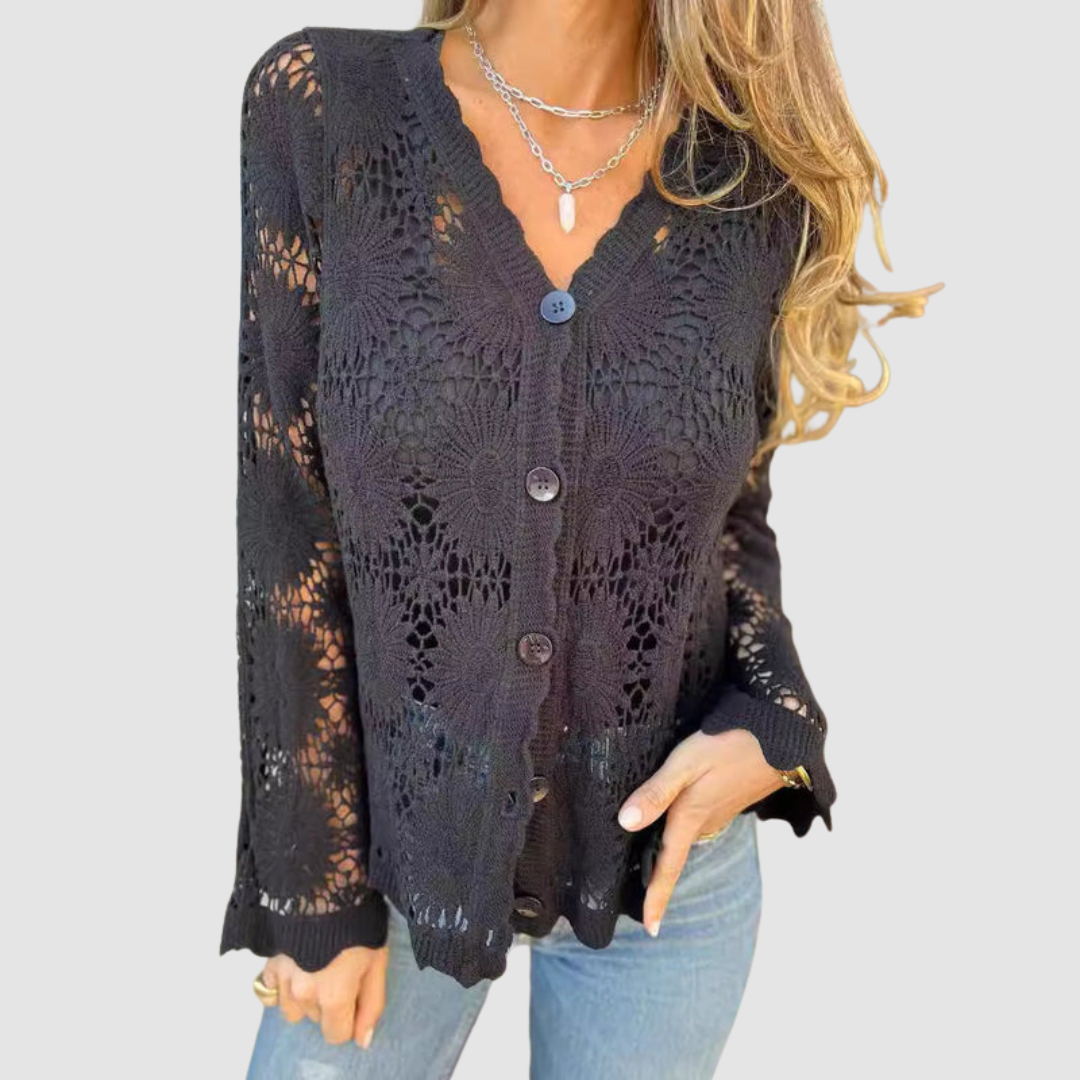 Laurelle™ Lace V-Neck Cardigan