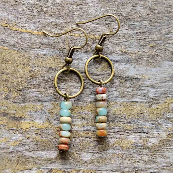 Natural Jasper Stone Earrings