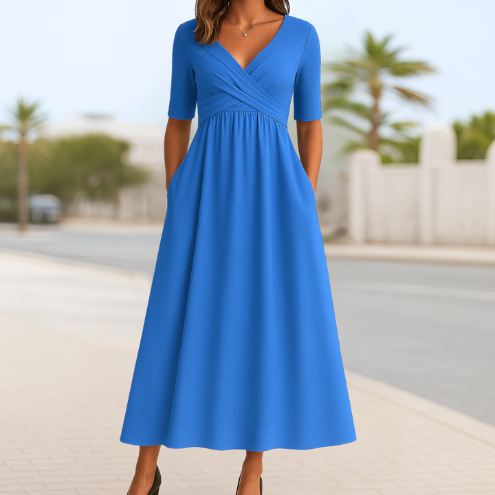 Willow | Women's Elegant Wrap Midi Summer Dress