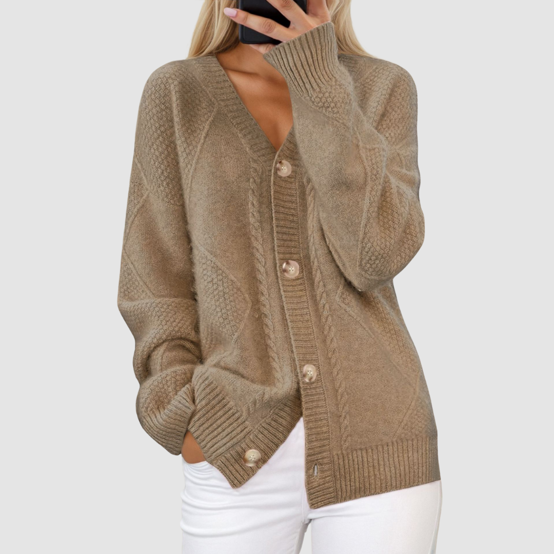Meg™ Premium Knitted V-Neck Cardigan
