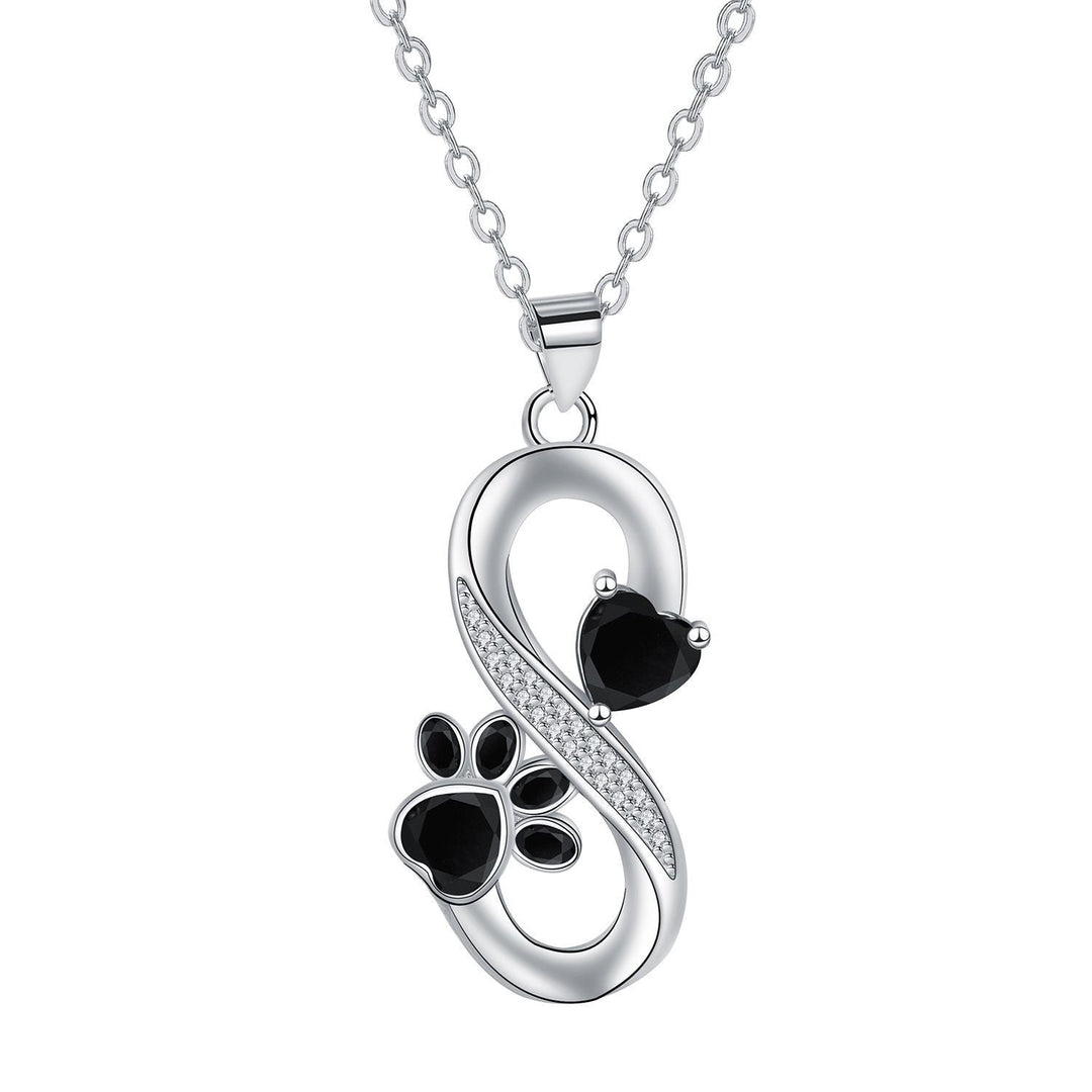 Infinite Symbol Necklace Hearts Paw Print