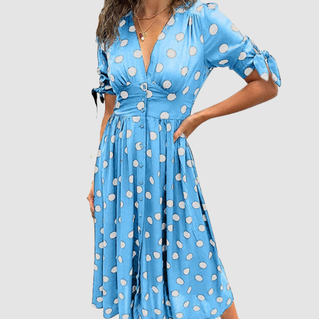 Priscilla™ Elegant Polka Dot Dress