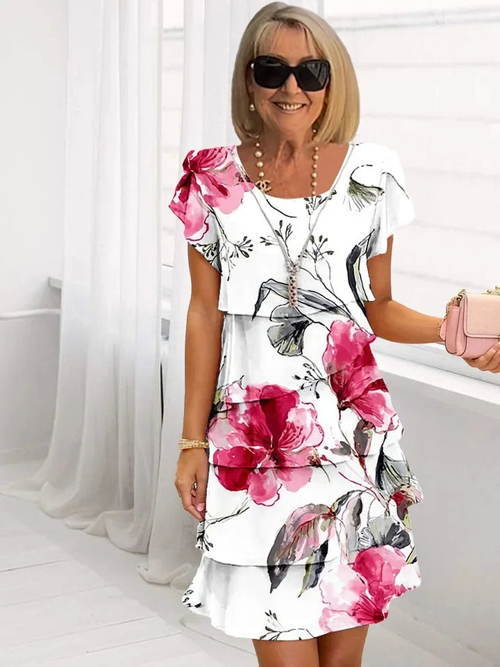 Dahlia | Women's Floral Summer Midi Dress Elegant Style