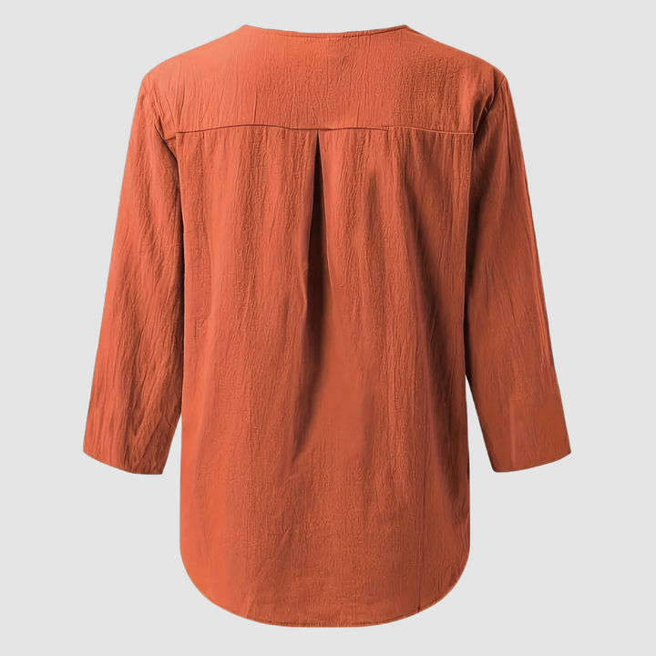 Melisa™ Casual Cotton & Linen Blouse