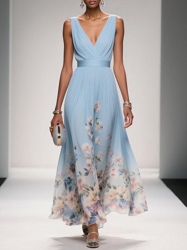 Serena | Women's Floral V Neck Wedding Guest Dress