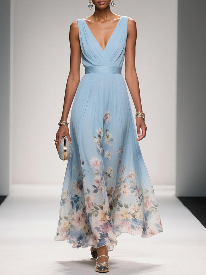 Serena | Women's Floral V Neck Wedding Guest Dress