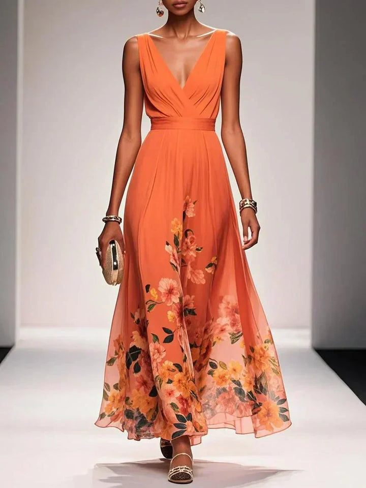 Serena | Women's Floral V Neck Wedding Guest Dress