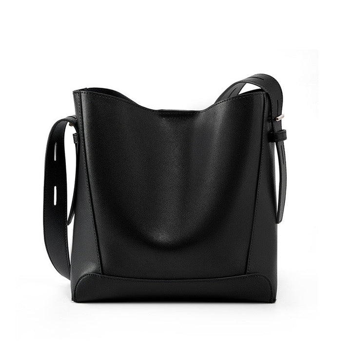 Genuine Leather Crossbody & Shoulder Oversized Bucket Bag