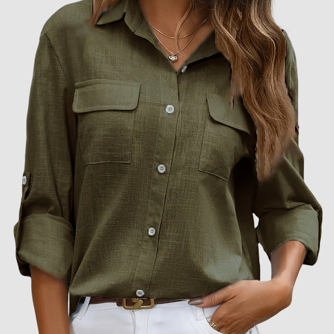 Celest™ Elegant pocket blouse