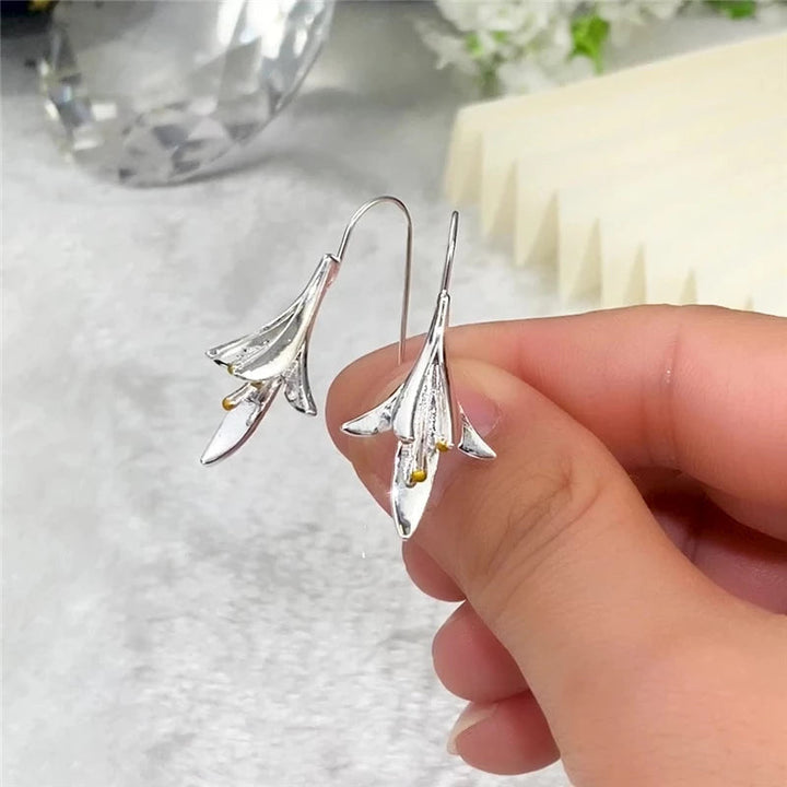 Elegant Silver Blossom Earrings