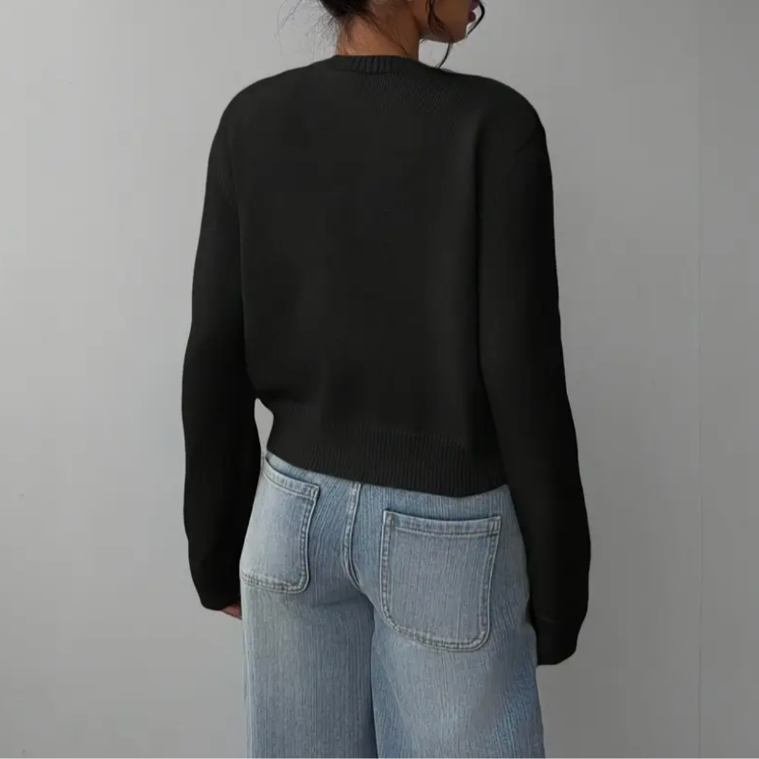 Rosie | Chic Cropped Button Cardigan – Cozy Knit for Everyday Style