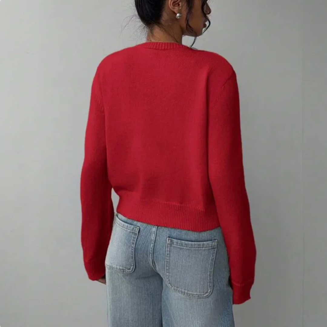 Rosie | Chic Cropped Button Cardigan – Cozy Knit for Everyday Style