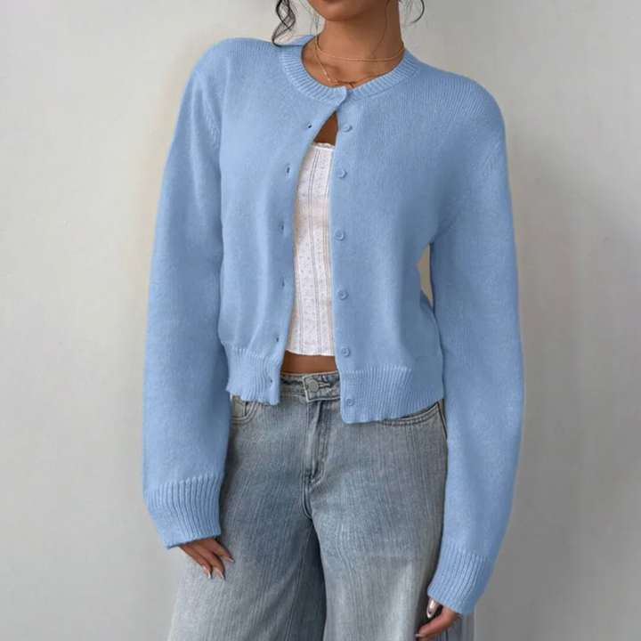 Rosie | Chic Cropped Button Cardigan – Cozy Knit for Everyday Style