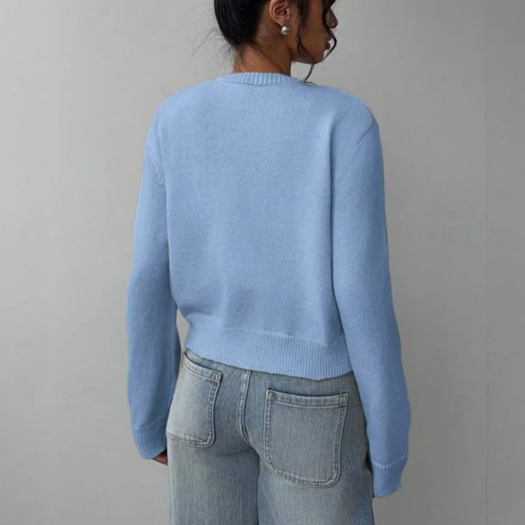 Rosie | Chic Cropped Button Cardigan – Cozy Knit for Everyday Style