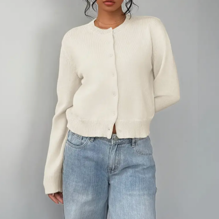 Rosie | Chic Cropped Button Cardigan – Cozy Knit for Everyday Style