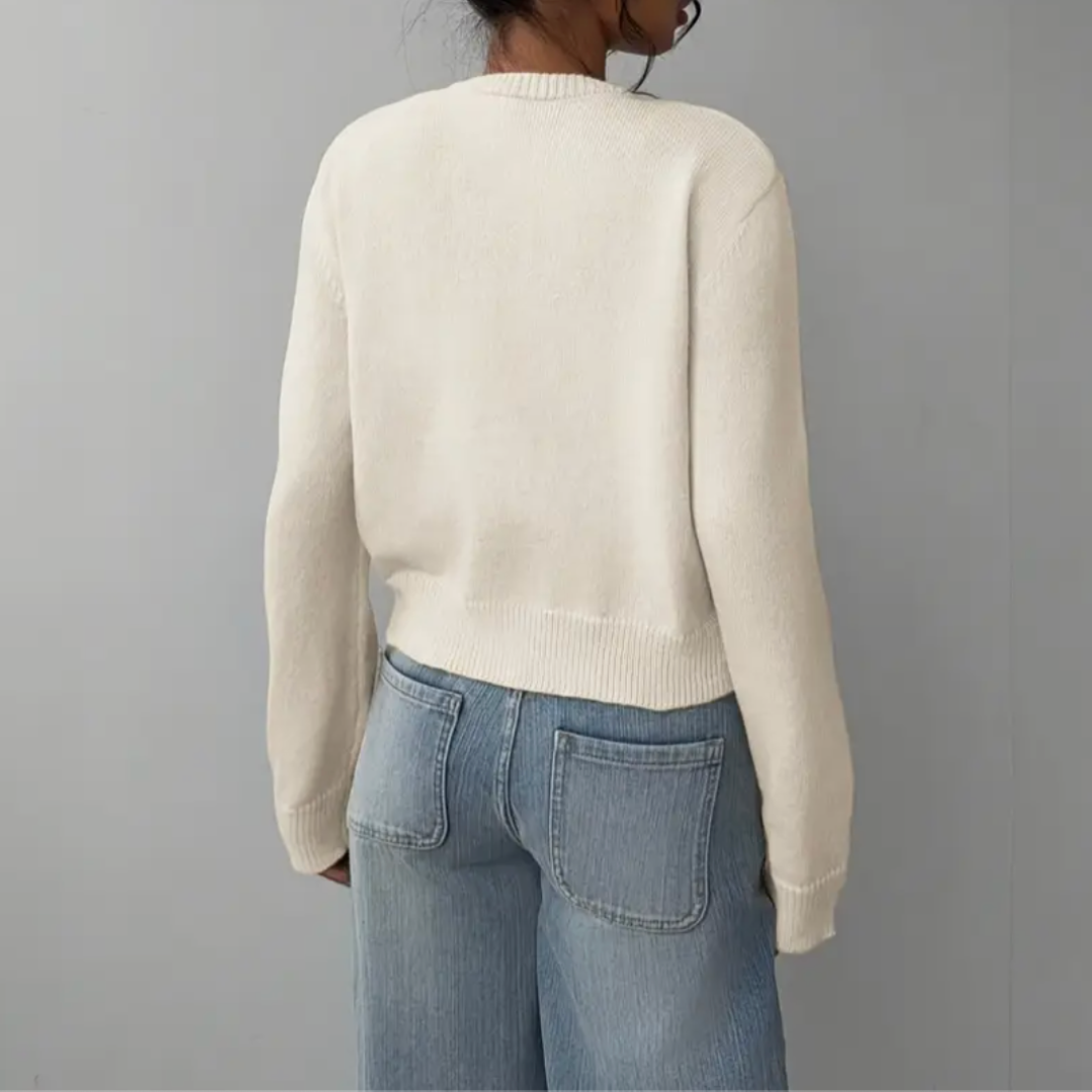 Rosie | Chic Cropped Button Cardigan – Cozy Knit for Everyday Style