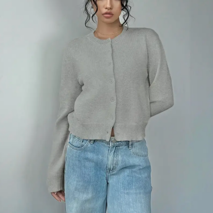 Rosie | Chic Cropped Button Cardigan – Cozy Knit for Everyday Style