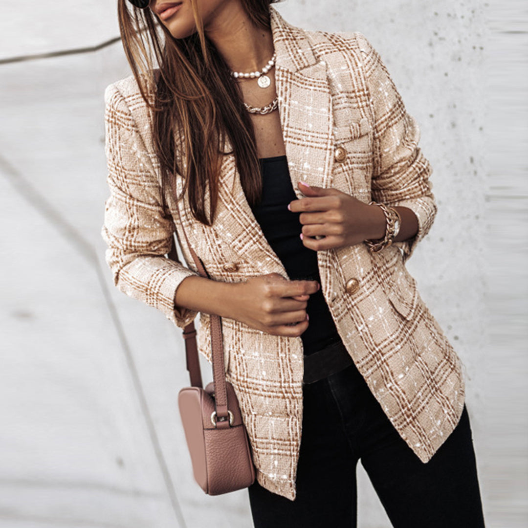 Camden | Chic Tweed Check Blazer for Stylish Occasions