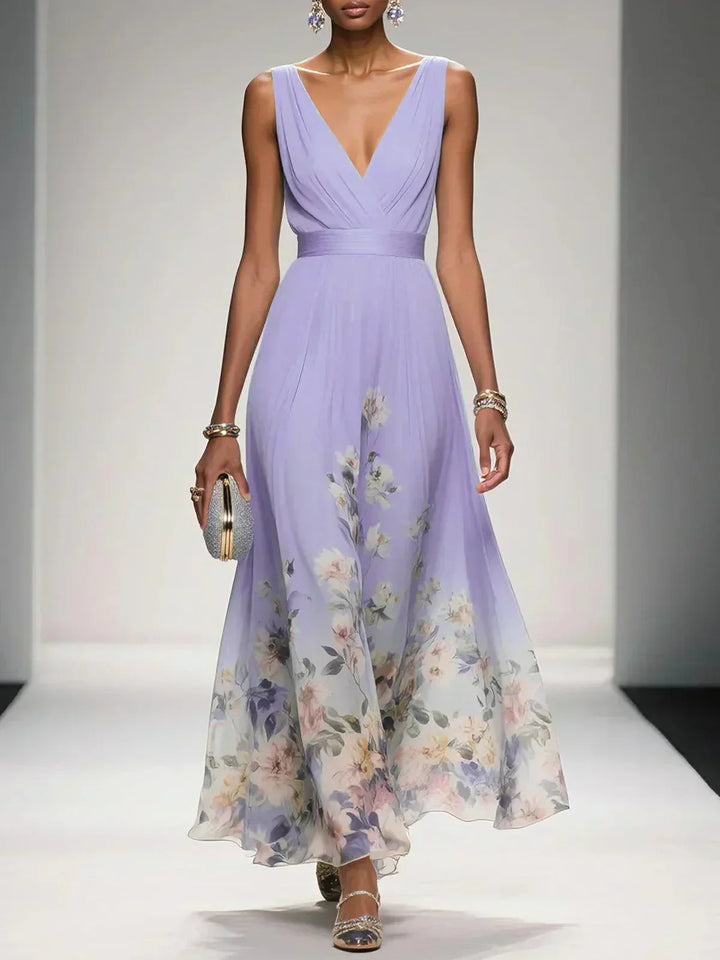 Serena | Women's Floral V Neck Wedding Guest Dress