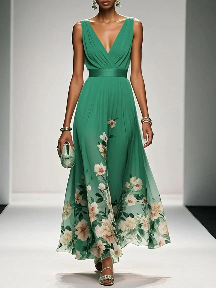 Serena | Women's Floral V Neck Wedding Guest Dress