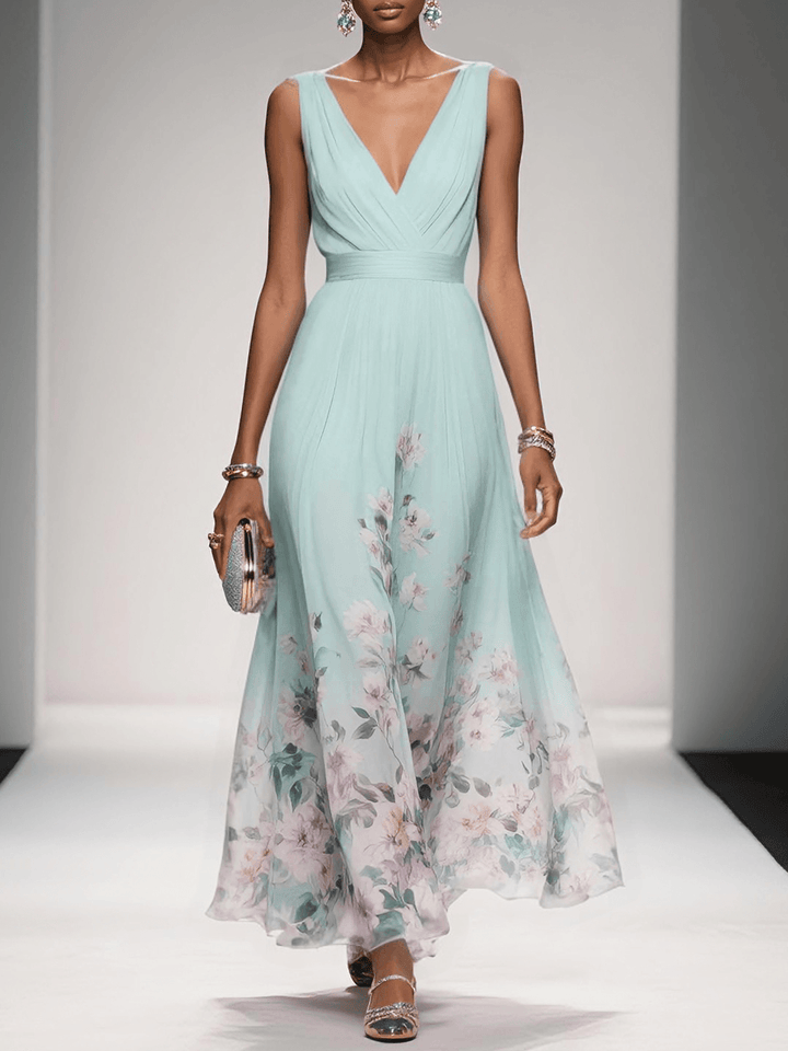 Serena | Women's Floral V Neck Wedding Guest Dress