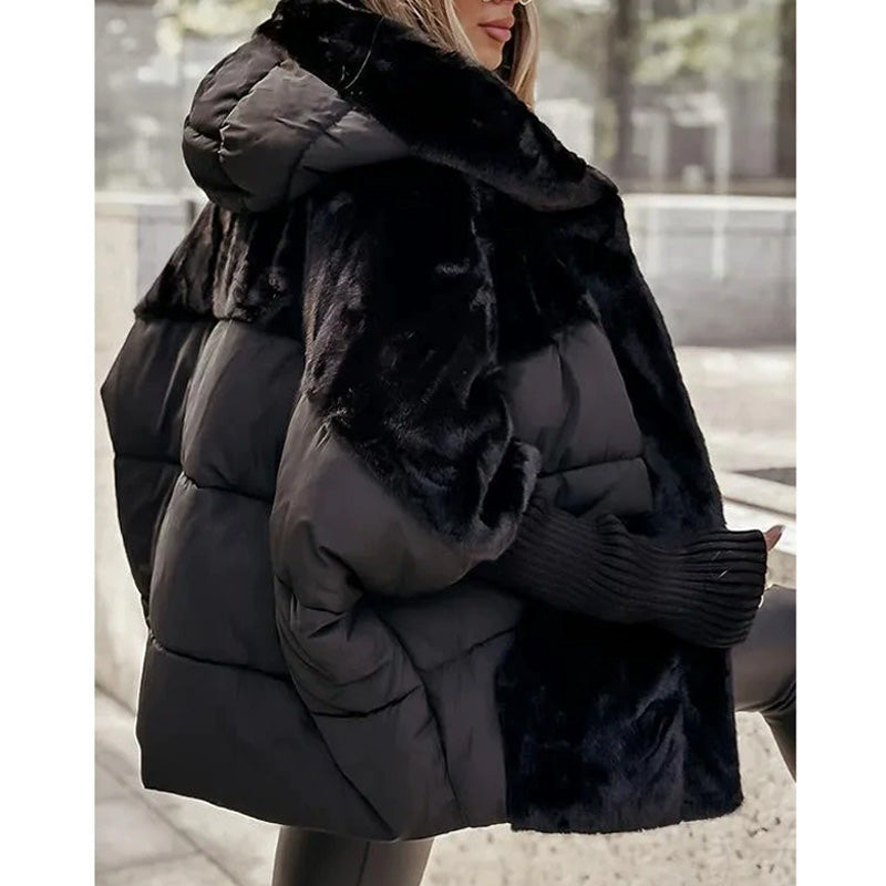 Time-limited Special Women’s Oversized Hooded Patchwork Puffer Coat