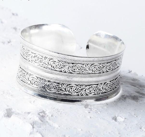 Silver Boho Cuff Bracelet