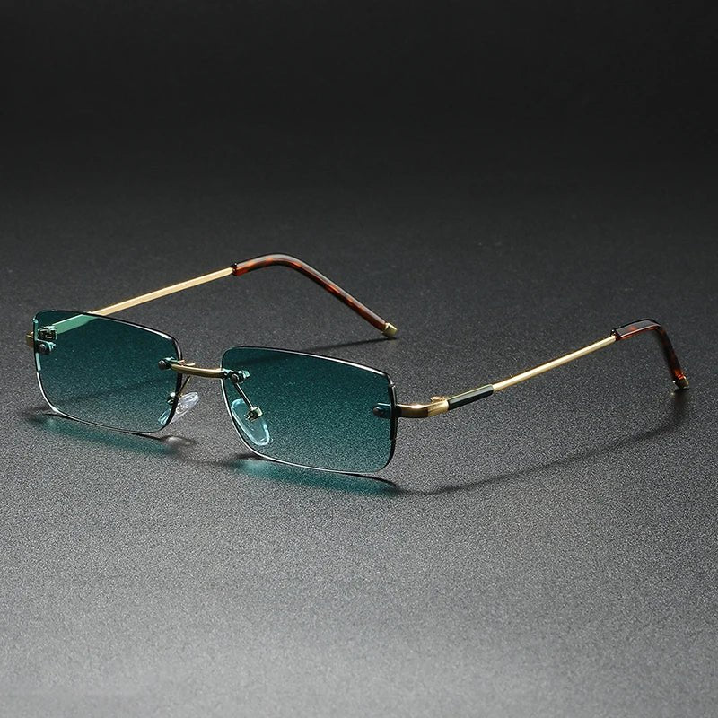 Luxe | Sunglasses Rimless Rectangle Gradient UV400 Protection