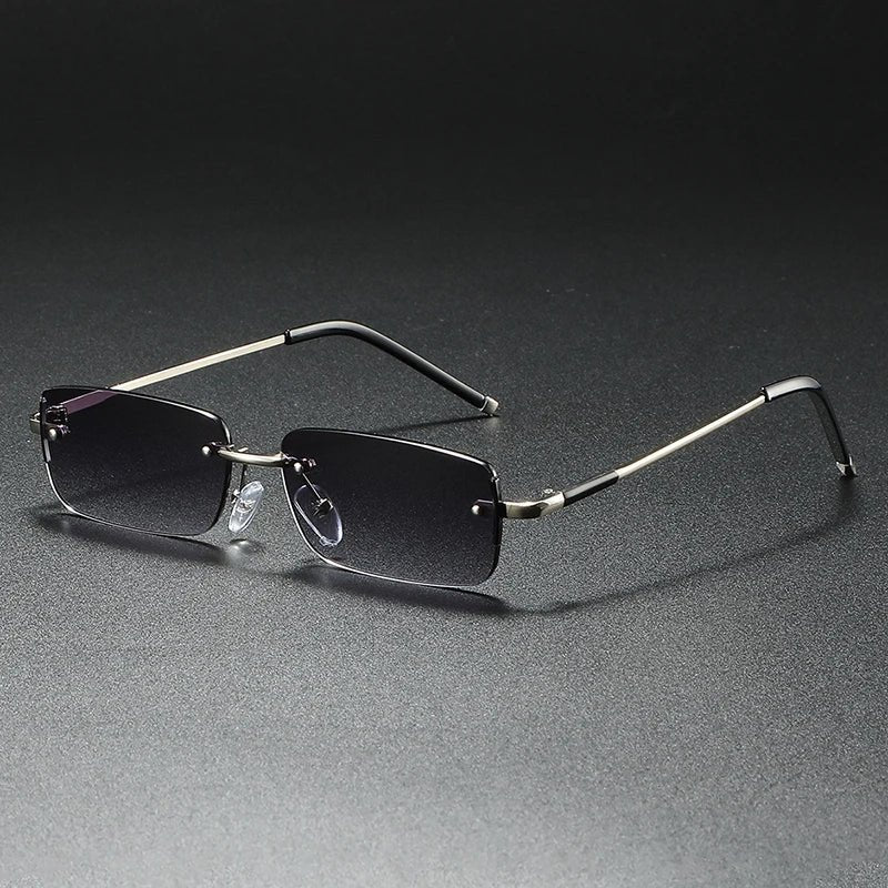 Luxe | Sunglasses Rimless Rectangle Gradient UV400 Protection