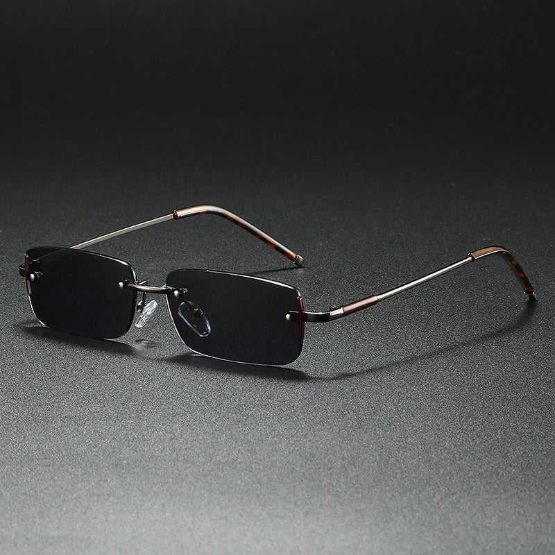 Luxe | Sunglasses Rimless Rectangle Gradient UV400 Protection