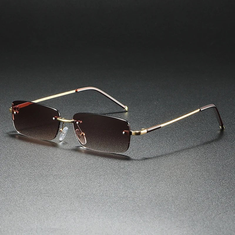 Luxe | Sunglasses Rimless Rectangle Gradient UV400 Protection