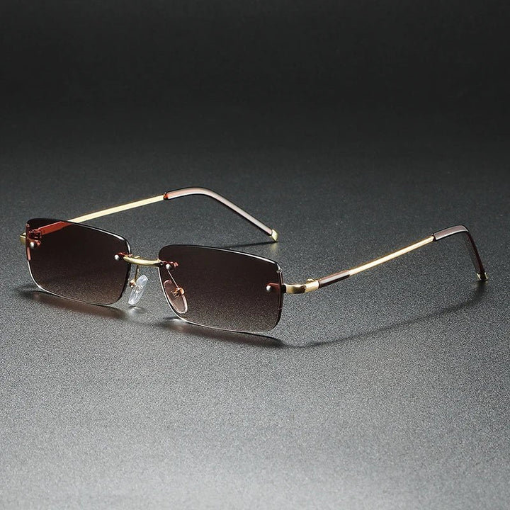 Luxe | Sunglasses Rimless Rectangle Gradient UV400 Protection